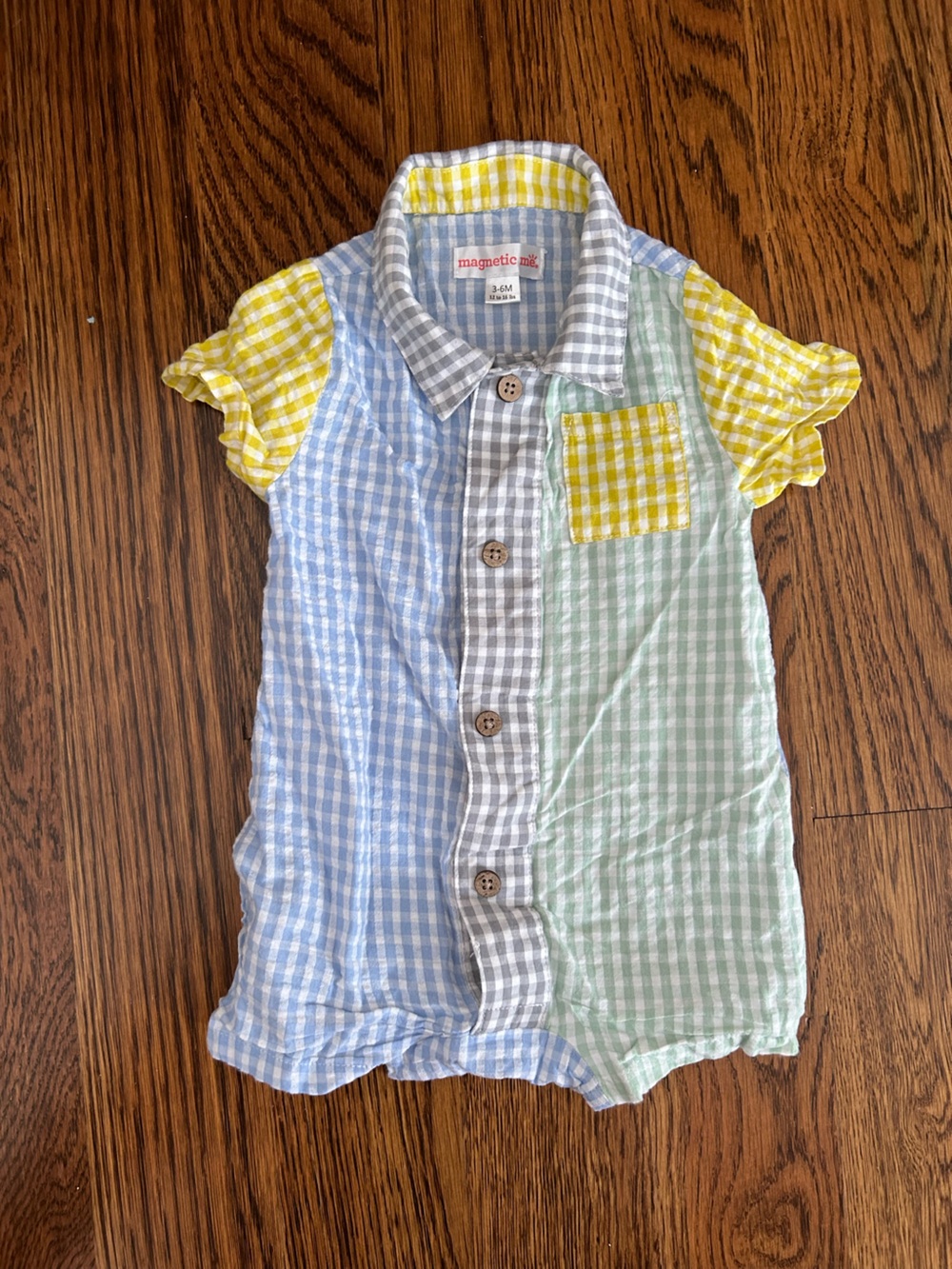 Magnetic Me Gingham Romper - Picture 2 of 3
